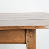 Large antique dining table for 6 to 8 people with two functional drawers