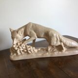 Statue of the Fox with a Bunch of Grapes