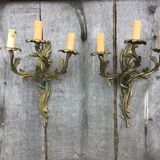 Pair of Louis xv style bronze wall light