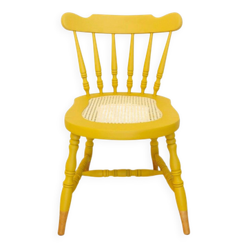 Chaise à assise grillagée en chêne, Espagne, années 1950
