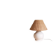 Ceramic and rattan table lamp