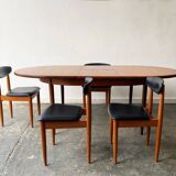 1960’s mid century G Plan dining table and 4 dining chairs by Schreiber