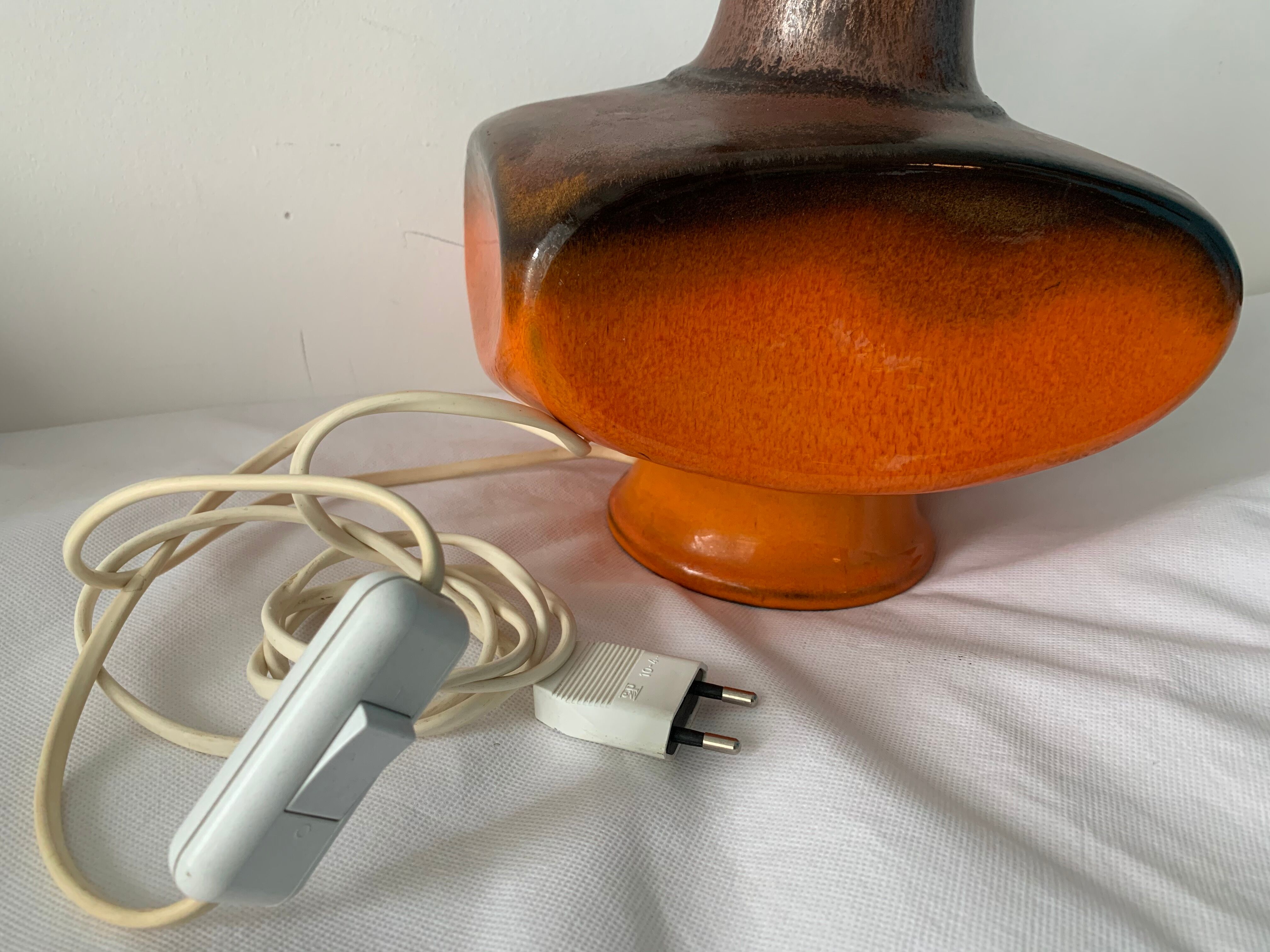 Pied de lampe céramique vernie Cari Zalloni pour Steuler 1970