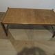 Vintage nesting coffee tables - wood and woven rattan - natural color - 60s