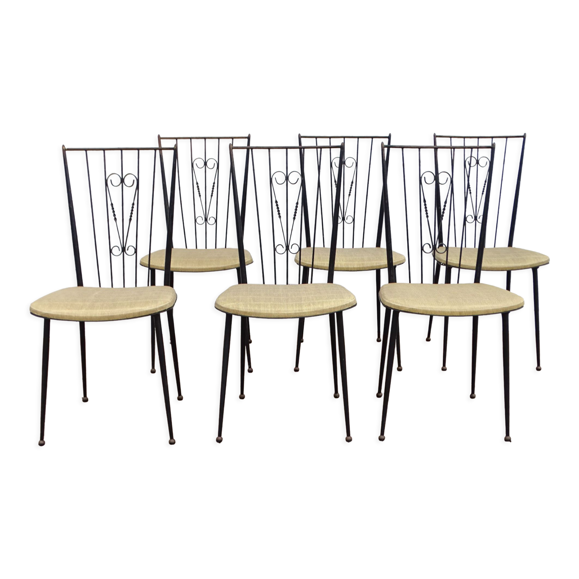 Set of 6 vintage chairs by Colette Gueden