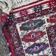 Burgundy Afghan wool Persian rug 95x125cm