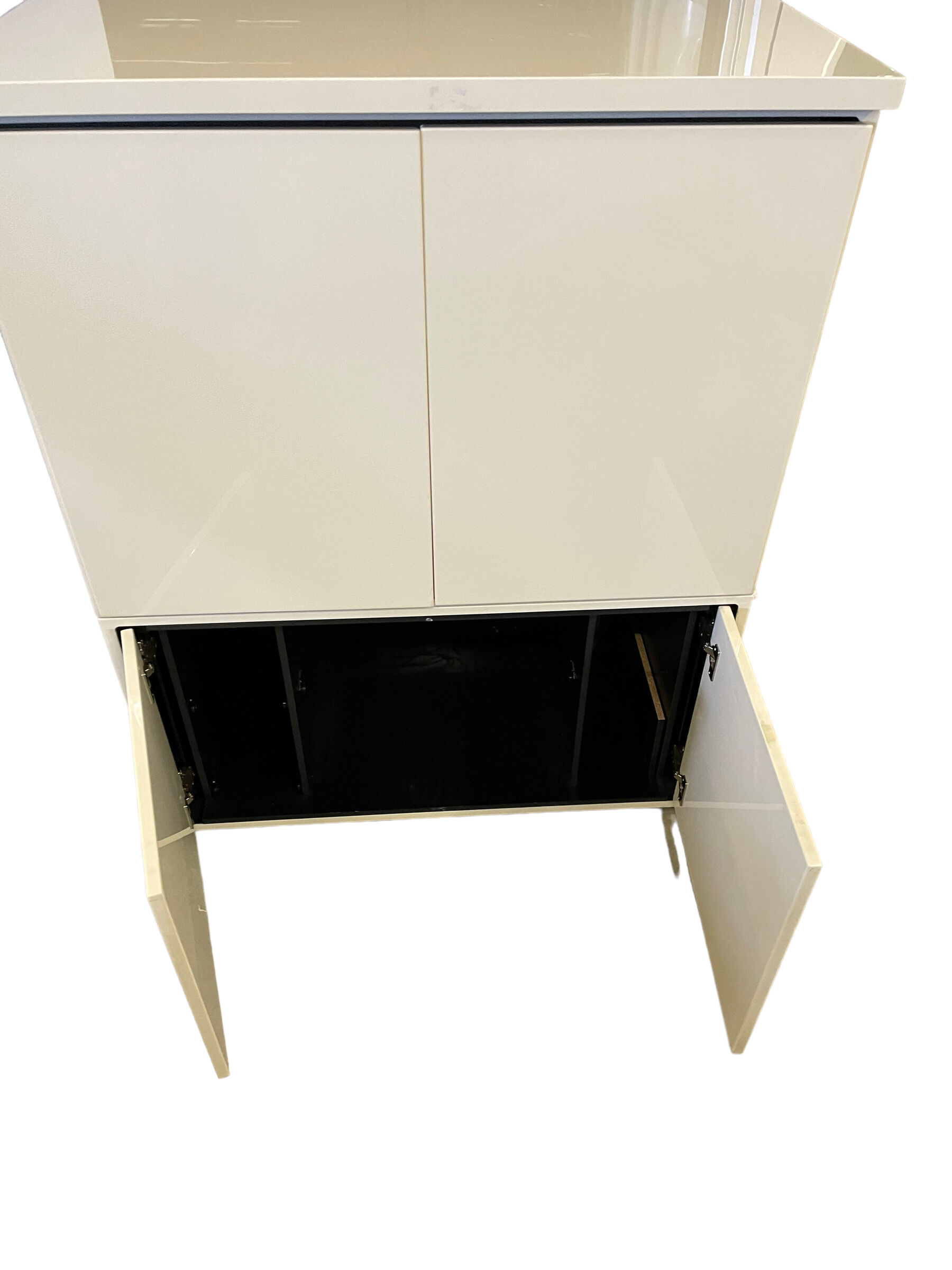 David Lange white lacquered wooden furniture