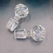 Cabaret Portieux liqueur service with 10 blue and clear glasses.