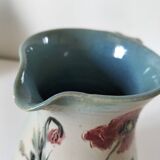 Stoneware pitcher with poppy decoration – Laurence Petit – Atelier de Prusly