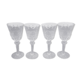 4 glasses of Lorraine crystal wine