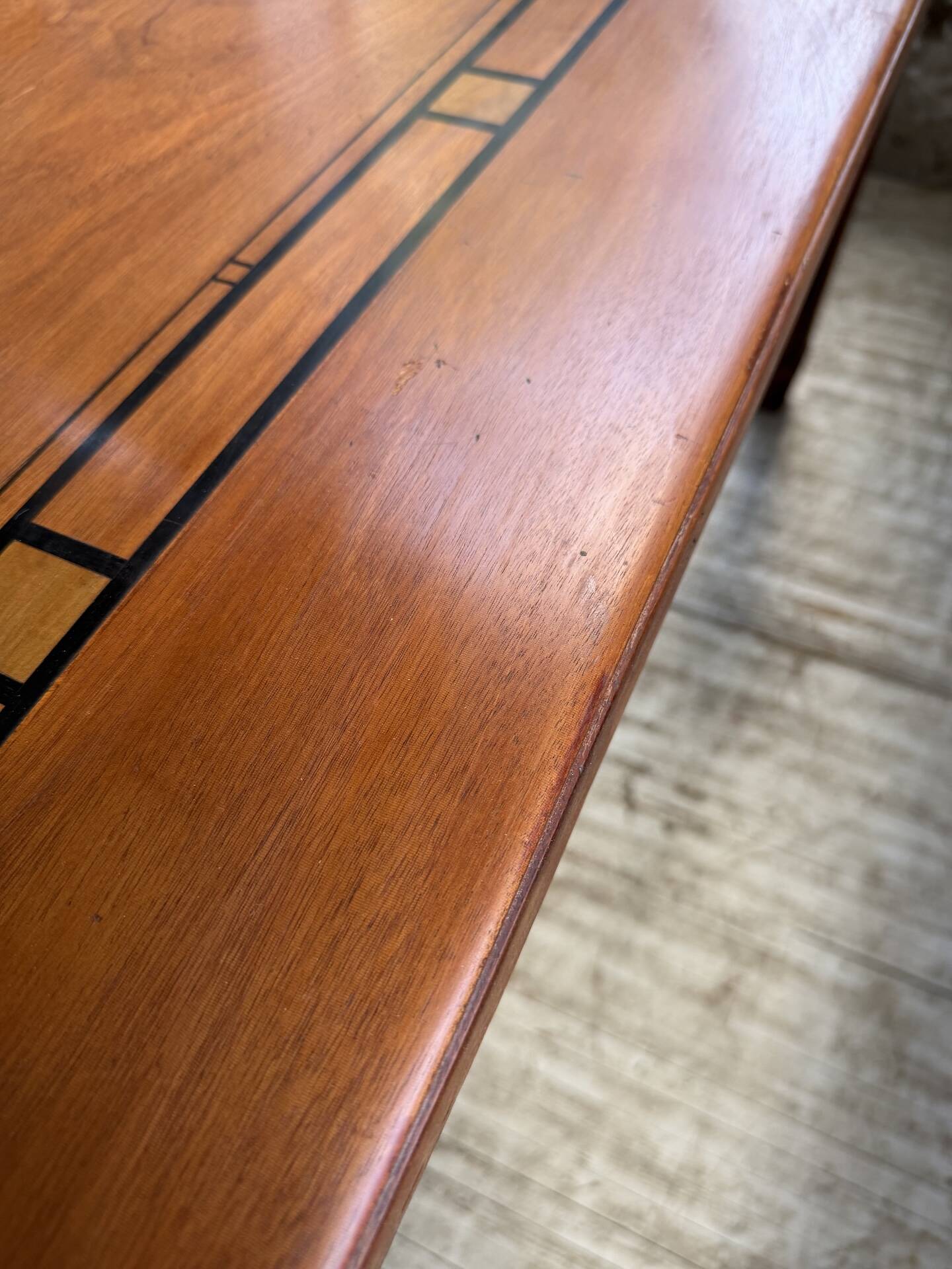 Double-sided walnut counter desk 1900