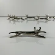 Set of 6 metal knife rests, "Deer / stag" model, 1980-90.