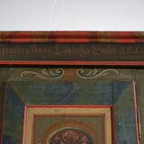 Painted folk art wardrobe, Central Europe, dated 1814.