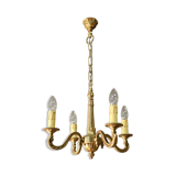Bronze chandelier with 4 arms of light