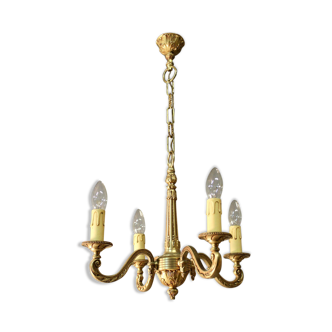 Bronze chandelier with 4 arms of light