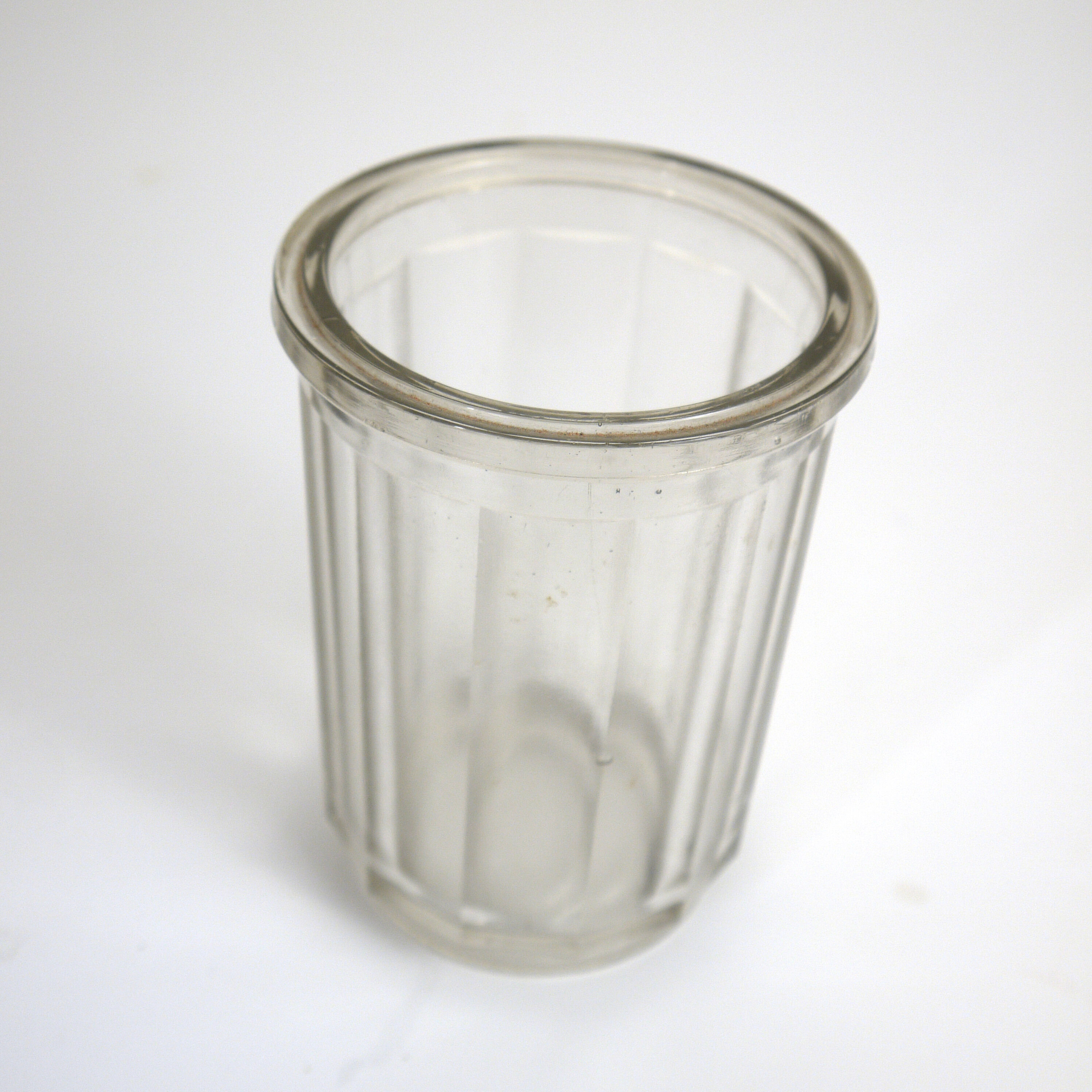 Lot of 3 thick glass jars