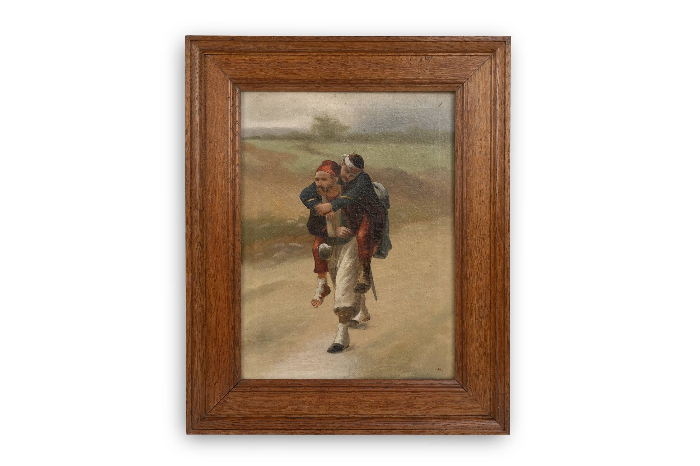 French oil painting in the style of Paul Louis Narcisse Grolleron, ca. 1900