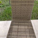 Chaise en osier et rotin