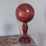 Bilboquet ancien bois lasuré prune violet