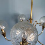 Lustre 5 branches avec globe