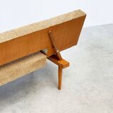 1970's German wooden sofa / daybed