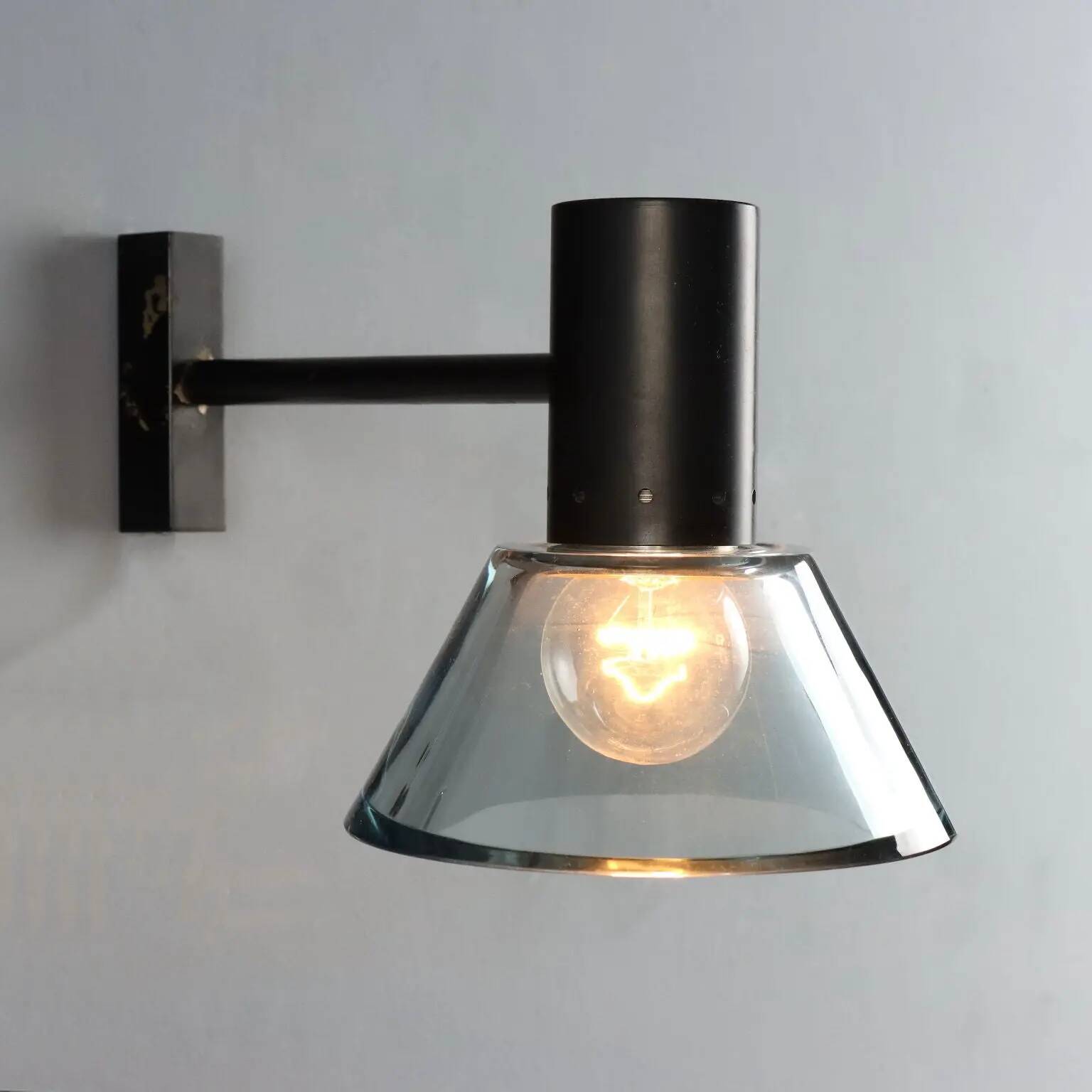 Vintage Murano glass wall sconces, Italian design, 20th century.