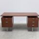 Freestanding modernist writing desk in wengé, 1960s