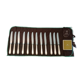 Christofle Vendôme shell 12 large knives silver-plated