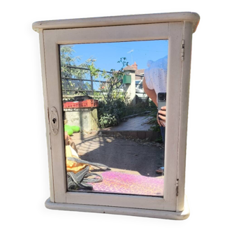 Mercury mirror and solid wood medicine cabinet / bathroom cabinet