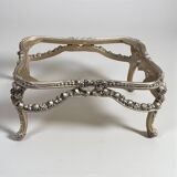 Louis XV salon in white and gold with tufting - Handmade in beech wood.