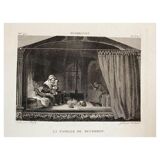 Rembrandt, The Lumberjack's Family, engraving by J. Oortman, nineteenth century