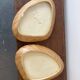 Set of ceramic bowls resembling wood