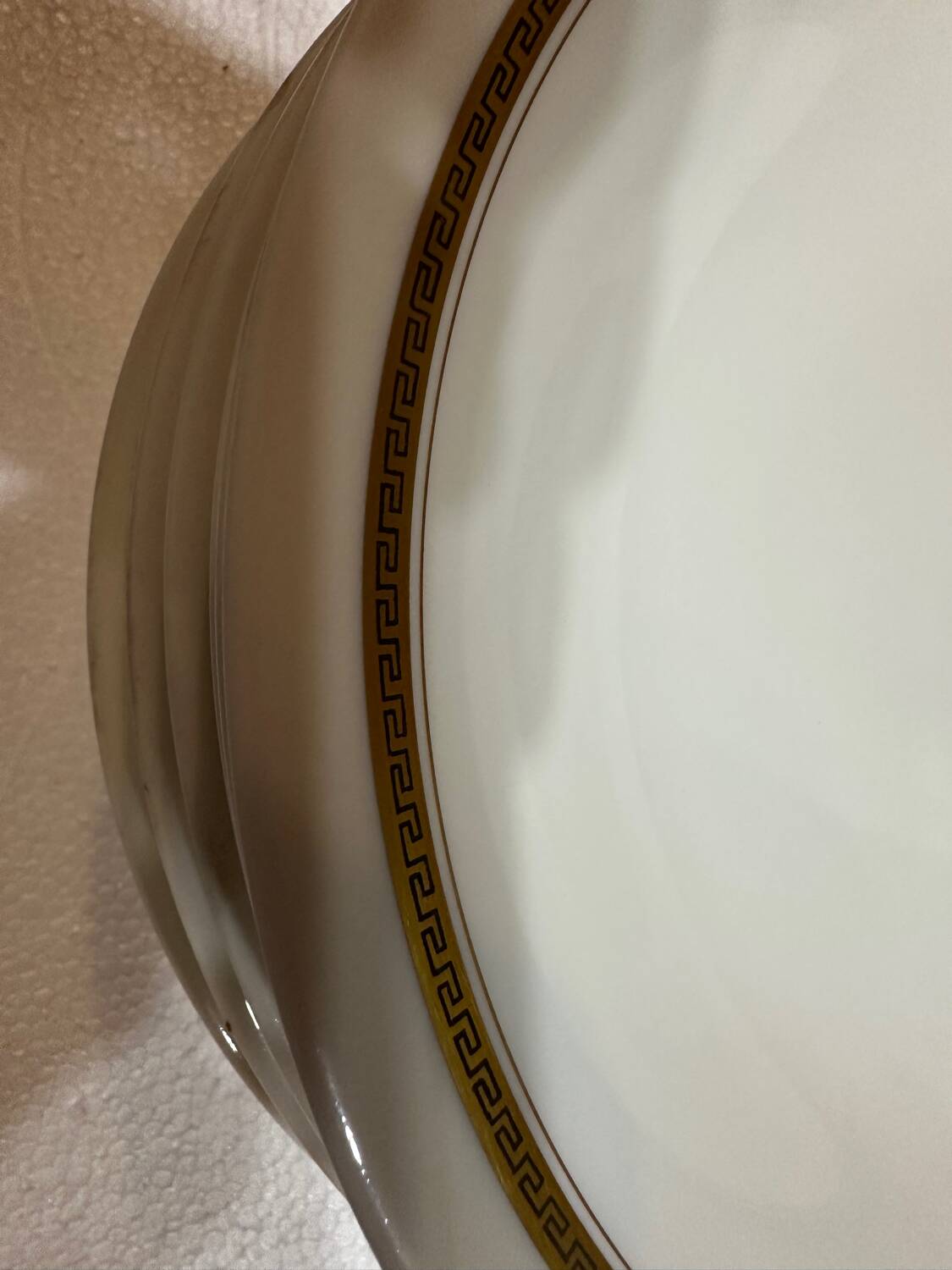 A. Vignaud-Limoges-France- Service 18 Pcs Greek Frieze Gilded