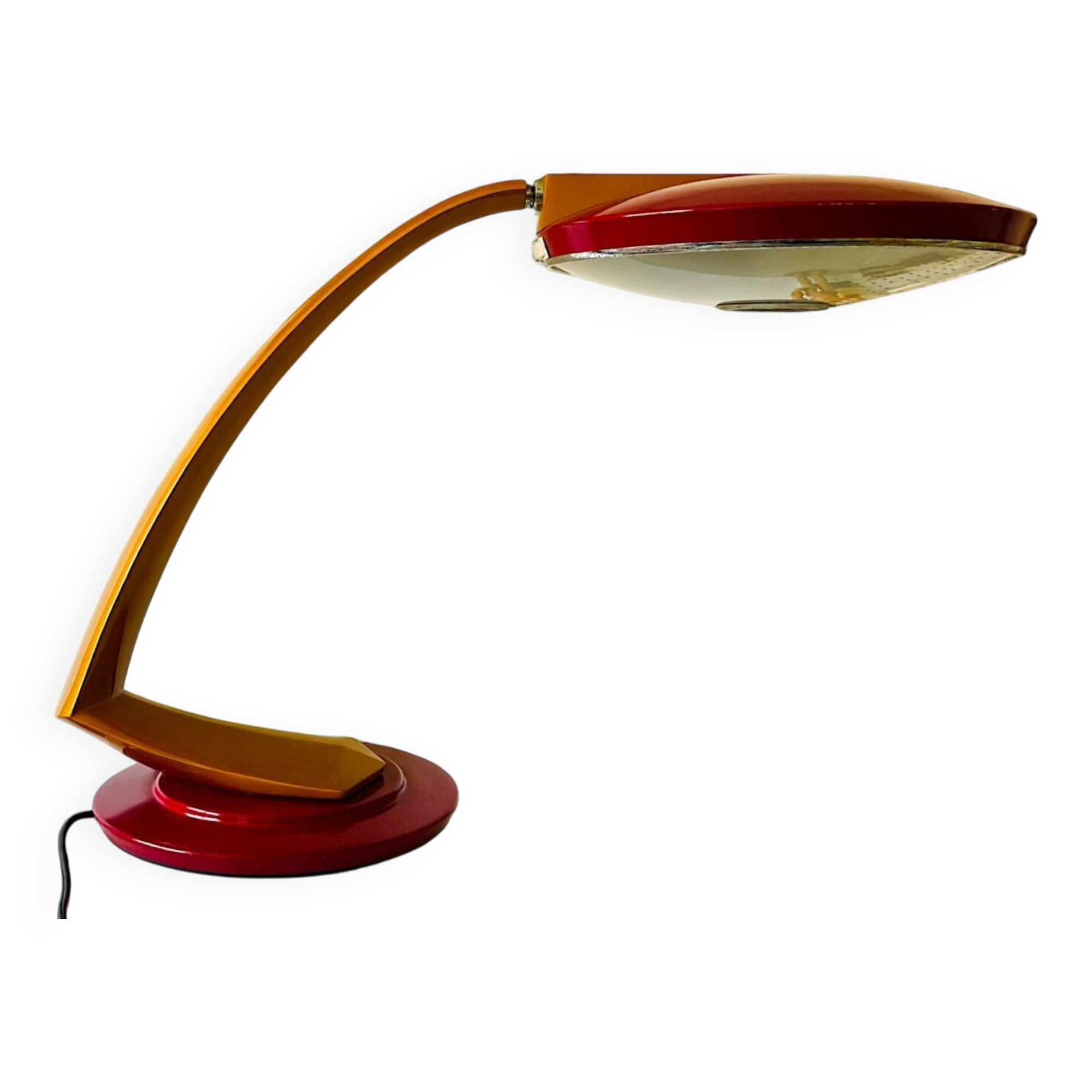 Red desk lamp Boomerang 2000 by Fase