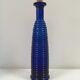 Lot de 2 vases soliflores en verre bleu torsadé