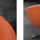 Vintage Mid-Century Scandinavian Modern Space Age Orange Swivel Armchair