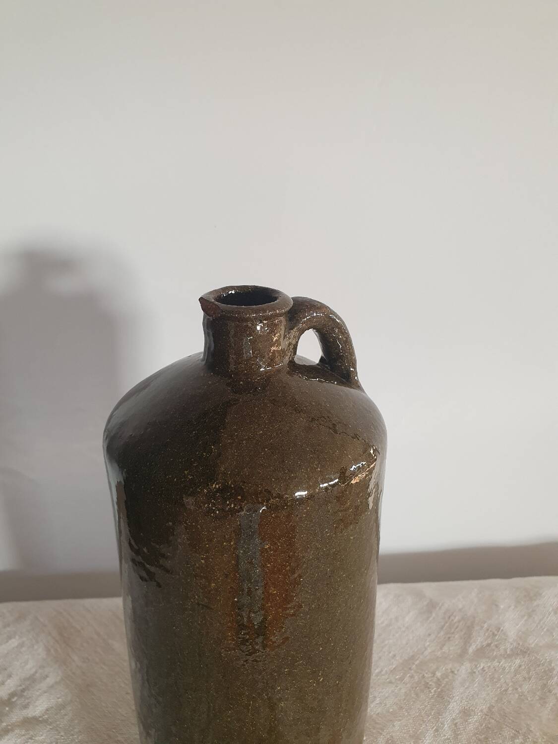 Dark green terracota Stoneware bottle