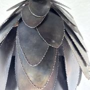 Brutalist suspension Jansen metal welded flower