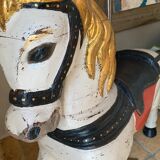 Wooden merry-go-round horse "art forain"