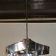 Space age spiral chandelier in vintage chromed metal 70s
