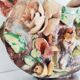Vase with three birds in relief signed Delattre