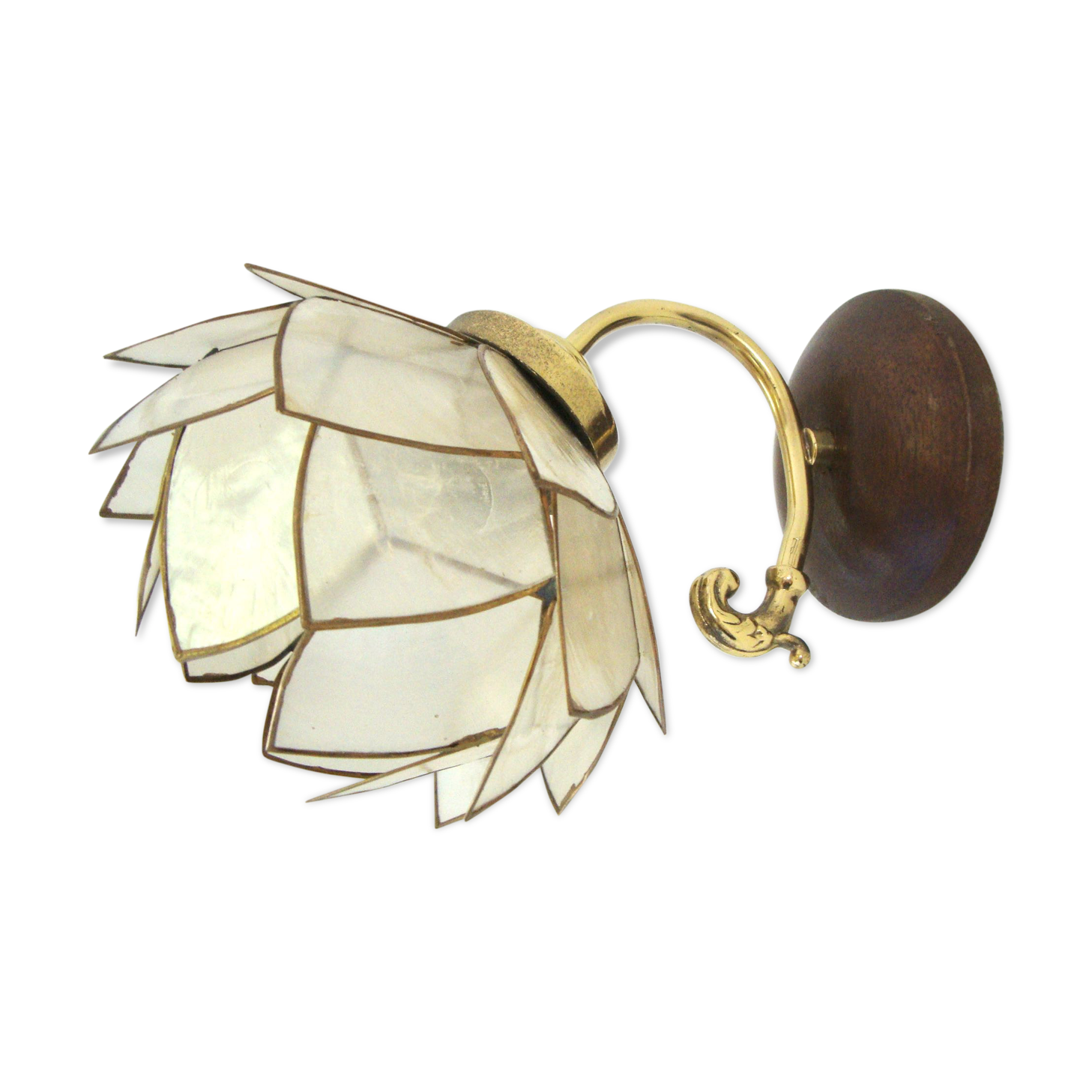 Applique lotus nacre et laiton