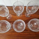 6verres anciens bohemia en cristal