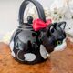 Vintage enamelled metal cat teapot