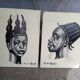 Oil paintings on panel set of 4 Orientalist portrait mid 20th century