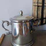 Silver metal ice bucket