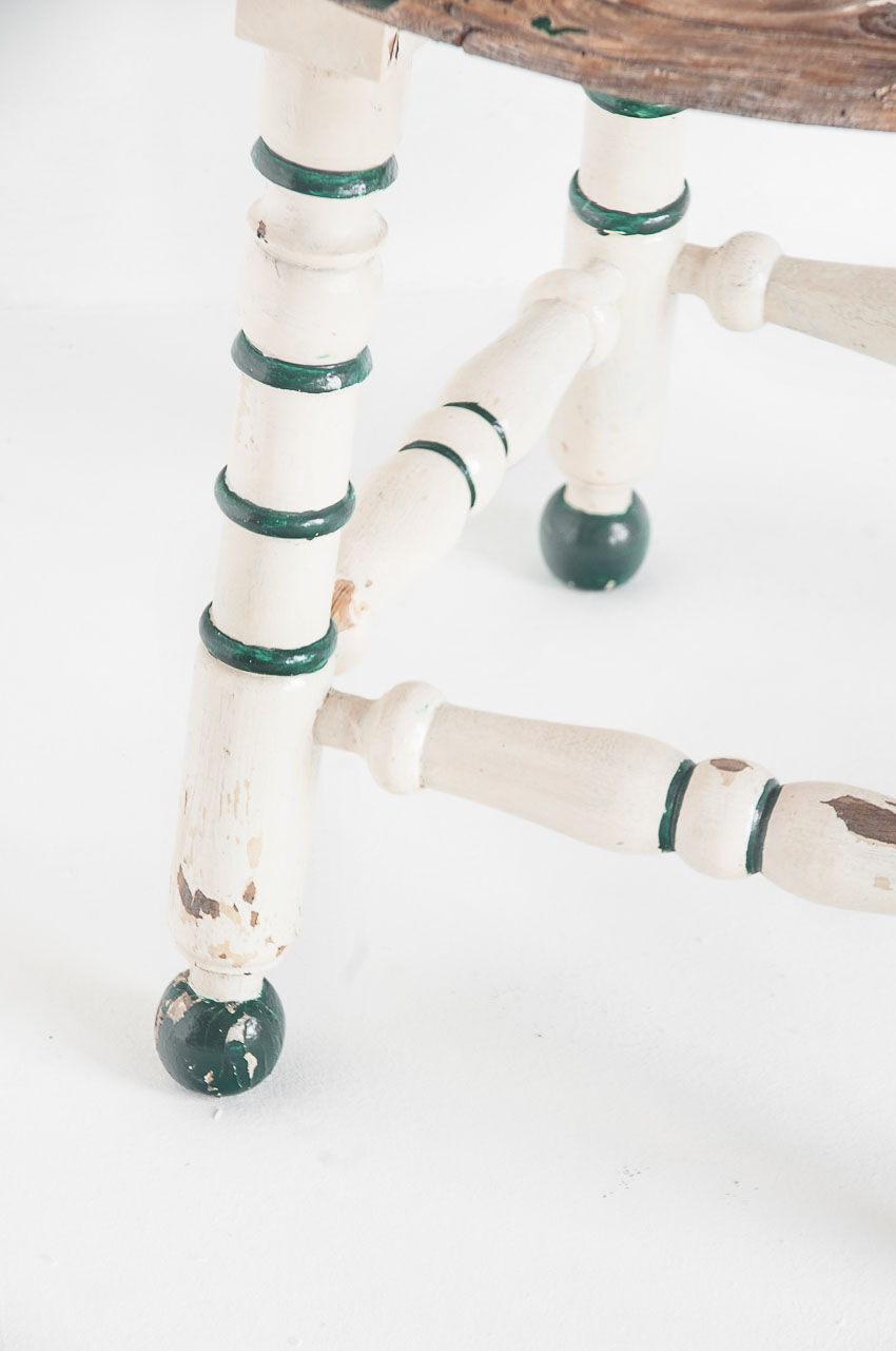 Set of vintage wooden and woven rope armchairs with a matching table. Spain, 1960s.
