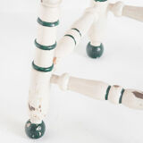 Set of vintage wooden and woven rope armchairs with a matching table. Spain, 1960s.