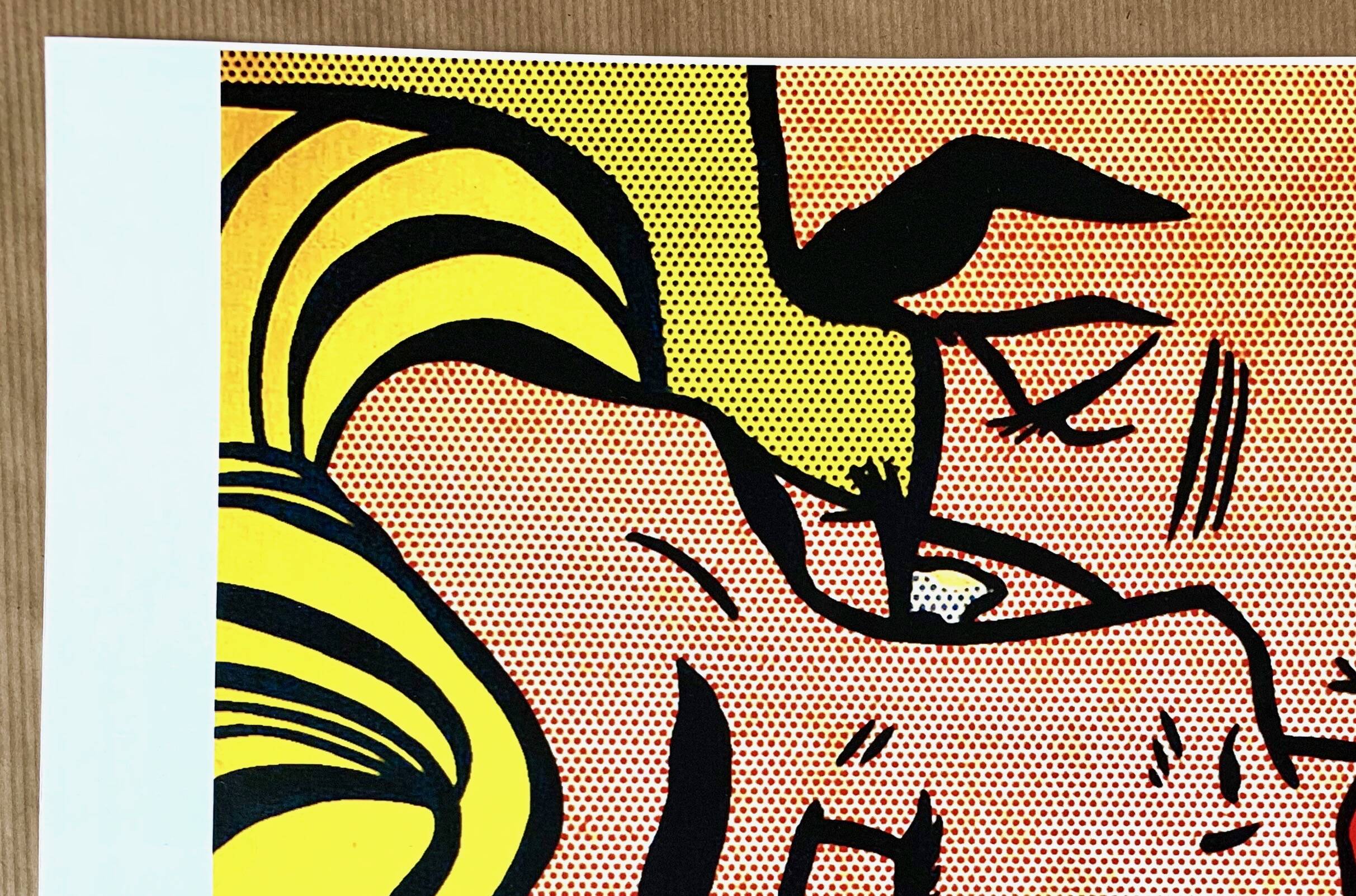 Original pop-art poster, reissue by Roy Lichtenstein "kiss v 1964"
