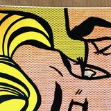 Original pop-art poster, reissue by Roy Lichtenstein "kiss v 1964"